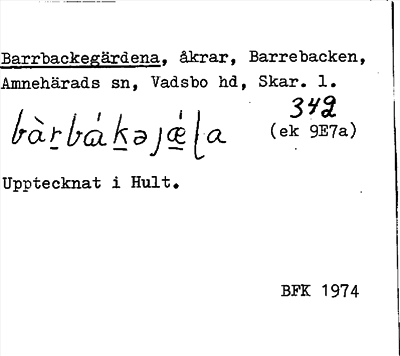 Bild på arkivkortet för arkivposten Barrbackegärdena