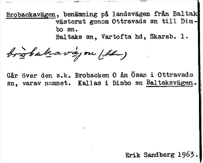Bild på arkivkortet för arkivposten Brobackavägen