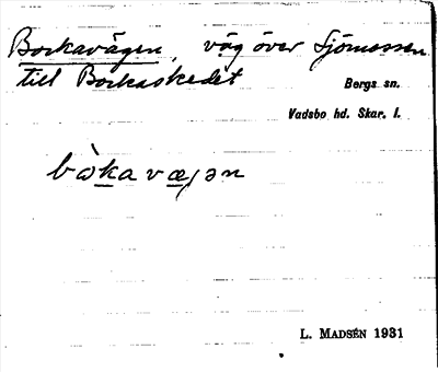 Bild på arkivkortet för arkivposten Bockavägen