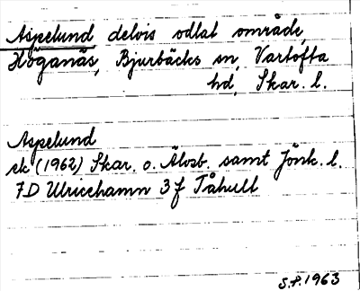 Bild på arkivkortet för arkivposten Aspelund