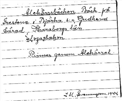 Bild på arkivkortet för arkivposten Alekärrsbäcken