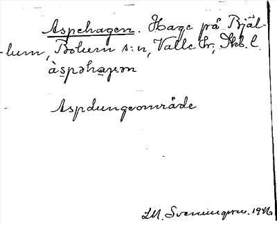 Bild på arkivkortet för arkivposten Aspehagen