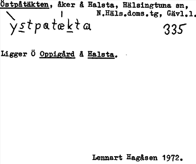 Bild på arkivkortet för arkivposten Östpåtäkten