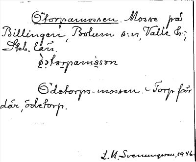Bild på arkivkortet för arkivposten Ötorpamossen