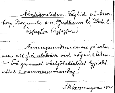 Bild på arkivkortet för arkivposten Alekärrsliden