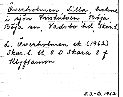 Bild på arkivkortet för arkivposten Överholmen, Lilla