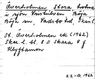 Bild på arkivkortet för arkivposten Överholmen, Stora