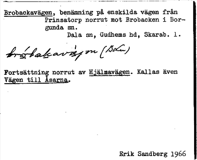 Bild på arkivkortet för arkivposten Brobackavägen