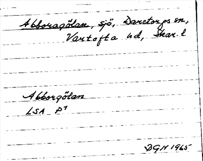 Bild på arkivkortet för arkivposten Abboragölan