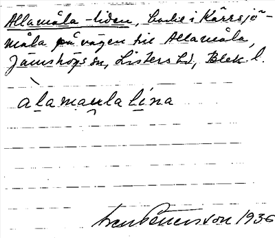 Bild på arkivkortet för arkivposten Allamåla-liden
