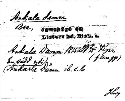 Bild på arkivkortet för arkivposten Ankala damm