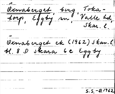Bild på arkivkortet för arkivposten Öxnaberget