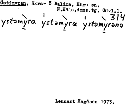 Bild på arkivkortet för arkivposten Östimyran