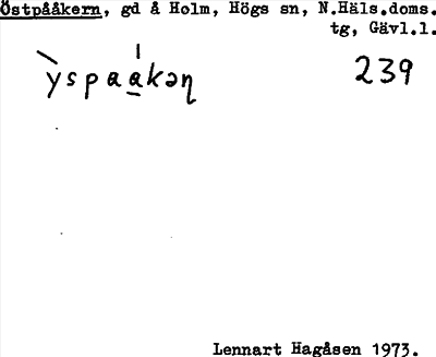 Bild på arkivkortet för arkivposten Östpååkern