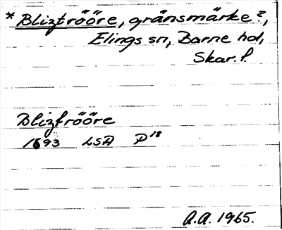 Bild på arkivkortet för arkivposten *Bliztrööre