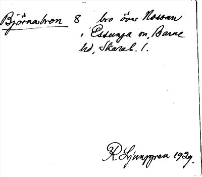 Bild på arkivkortet för arkivposten Björnabron