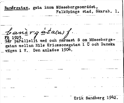Bild på arkivkortet för arkivposten Banérgatan