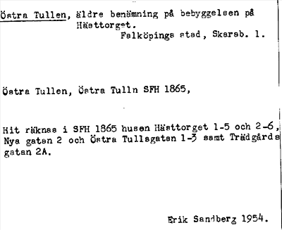 Bild på arkivkortet för arkivposten Östra Tullen