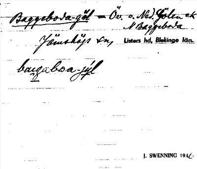Bild på arkivkortet för arkivposten Baggeboda-göl