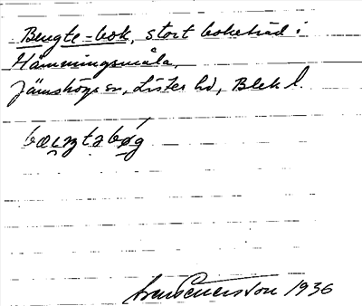 Bild på arkivkortet för arkivposten Bengte-bok