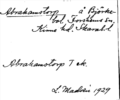 Bild på arkivkortet för arkivposten Abrakamstorp
