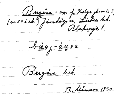 Bild på arkivkortet för arkivposten Bergåsa
