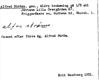 Bild på arkivkortet för arkivposten Alfred Ströms
