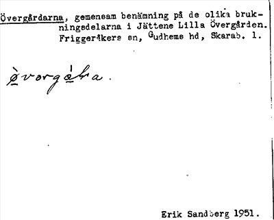 Bild på arkivkortet för arkivposten Övergårdarna