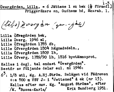 Bild på arkivkortet för arkivposten Övergården, Lilla