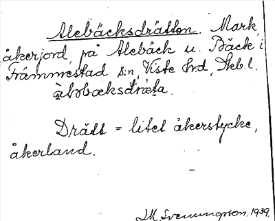 Bild på arkivkortet för arkivposten Alebäcksdrätten