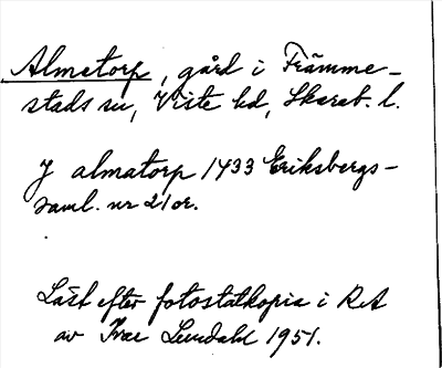 Bild på arkivkortet för arkivposten Almetorp