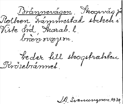 Bild på arkivkortet för arkivposten Brännevägen