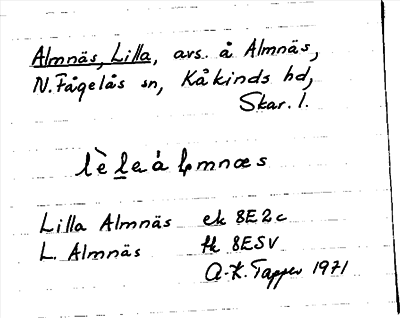 Bild på arkivkortet för arkivposten Almnäs, Lilla