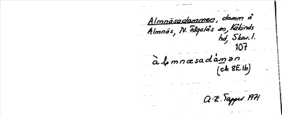 Bild på arkivkortet för arkivposten Almnäsadammen