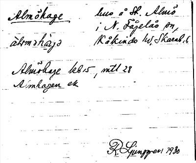 Bild på arkivkortet för arkivposten Almöhage