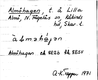 Bild på arkivkortet för arkivposten Almöhagen