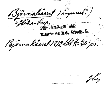 Bild på arkivkortet för arkivposten Björnakärret