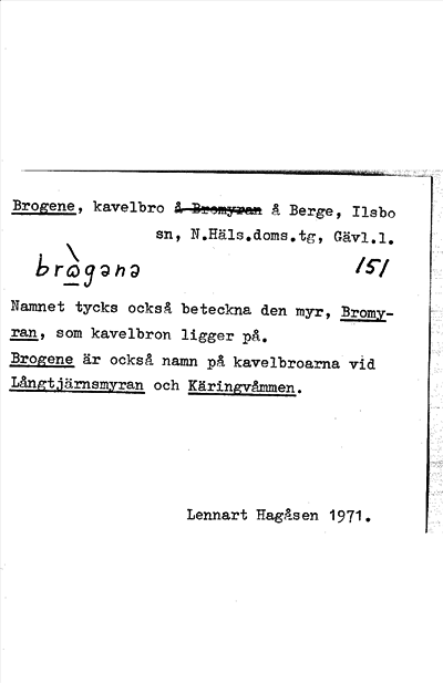 Bild på arkivkortet för arkivposten Brogene