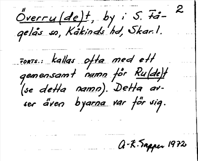 Bild på arkivkortet för arkivposten Överru(de)t
