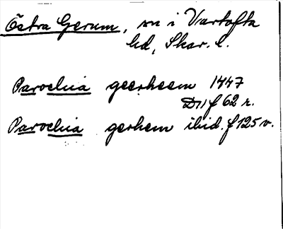 Bild på arkivkortet för arkivposten Östra Gerum