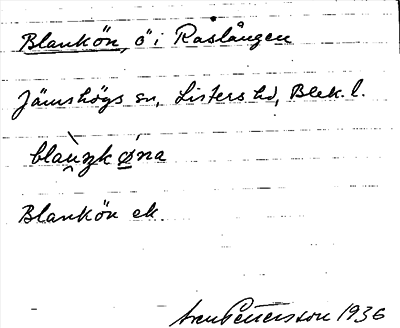 Bild på arkivkortet för arkivposten Blankön