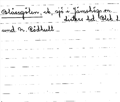Bild på arkivkortet för arkivposten Blåsegölen