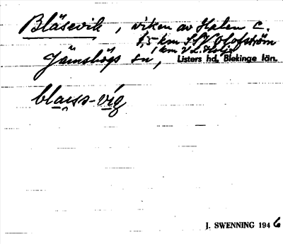 Bild på arkivkortet för arkivposten Bläsevik