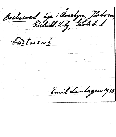 Bild på arkivkortet för arkivposten Bastusved