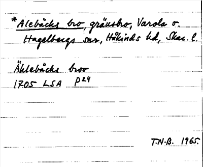 Bild på arkivkortet för arkivposten *Alebäcks bro