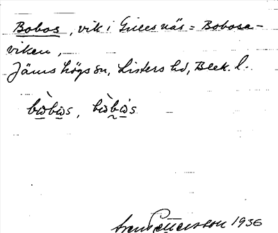 Bild på arkivkortet för arkivposten Bobos