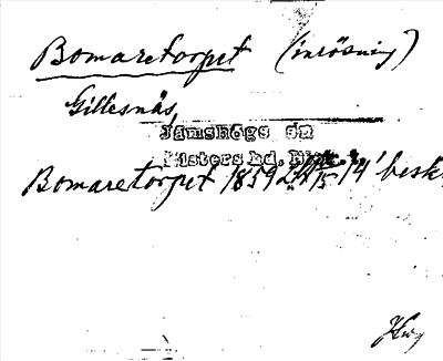 Bild på arkivkortet för arkivposten Bomaretorpet