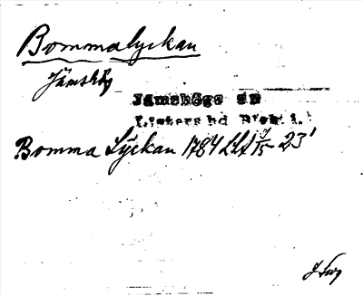 Bild på arkivkortet för arkivposten Bommalyckan