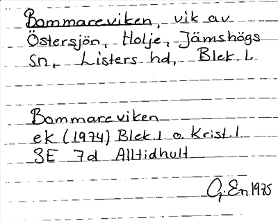 Bild på arkivkortet för arkivposten Bommareviken