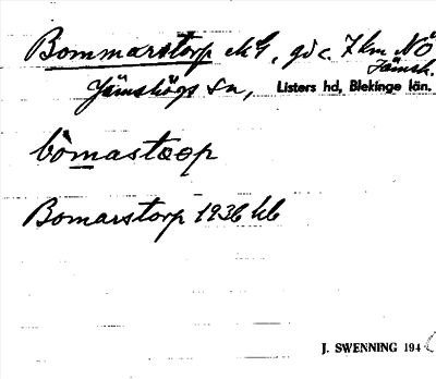 Bild på arkivkortet för arkivposten Bommarstorp